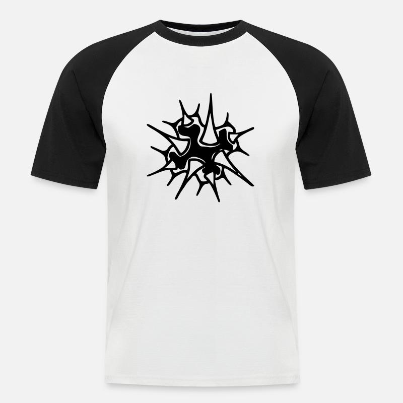 Mutation - Männer Baseball-T-Shirt - Weiß/Schwarz