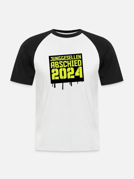 jga 2024 - Männer Baseball-T-Shirt - Weiß/Schwarz