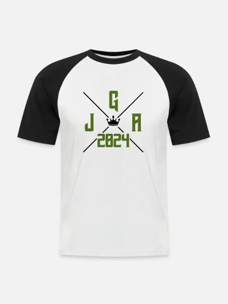 jga 2024 - Männer Baseball-T-Shirt - Weiß/Schwarz