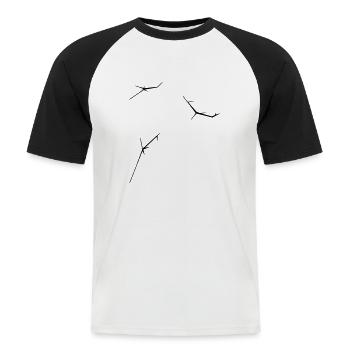 Crack Crack - Men's Baseball T-Shirt - white/black - Front - Nik (191cm)