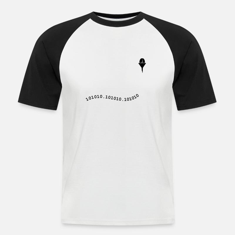 coffee to code (2c) - Männer Baseball-T-Shirt - Weiß/Schwarz