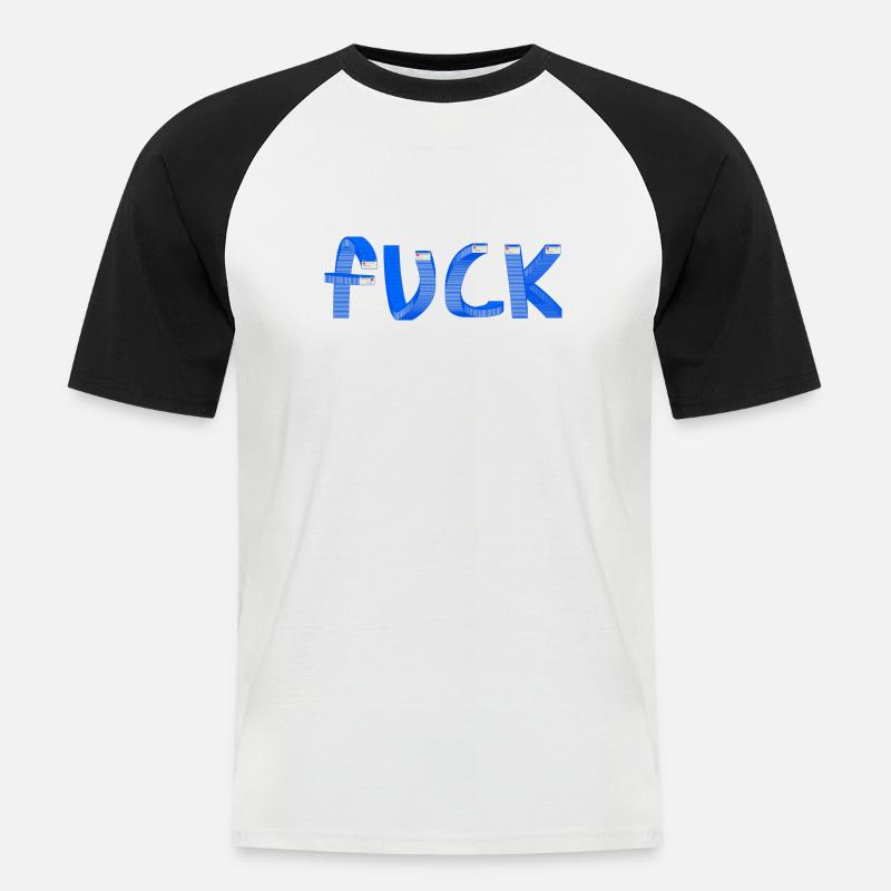 Fuck Windows Error - Männer Baseball-T-Shirt - Weiß/Schwarz