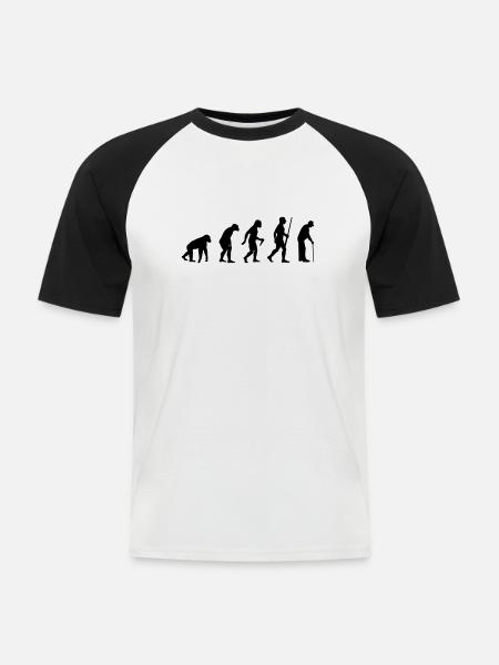 Evolution Of Grandpa - Men's Baseball T-Shirt - white/black