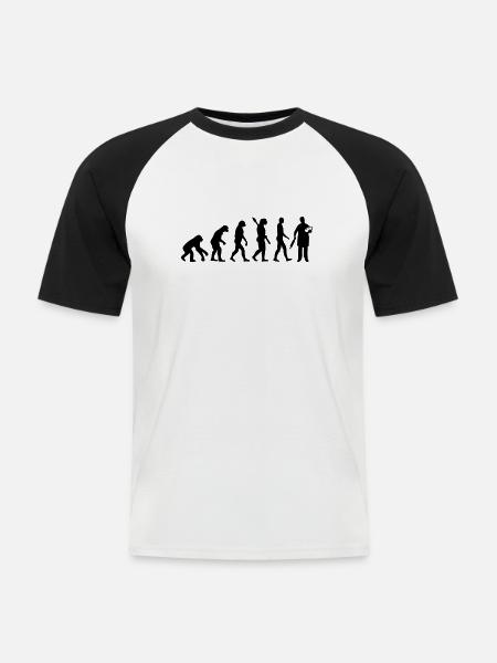 Evolution Baker - Men's Baseball T-Shirt - white/black