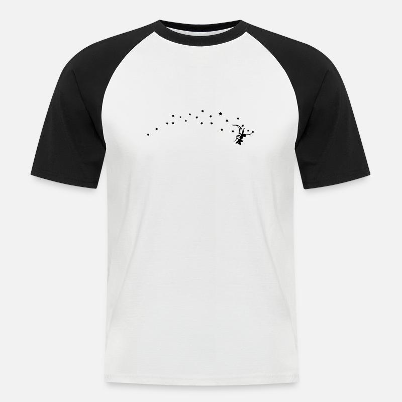 elfe - Männer Baseball-T-Shirt - Weiß/Schwarz