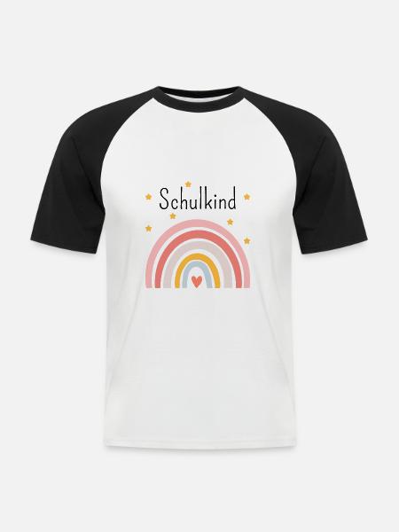Back to school. Schulkind - Men's Baseball T-Shirt - white/black
