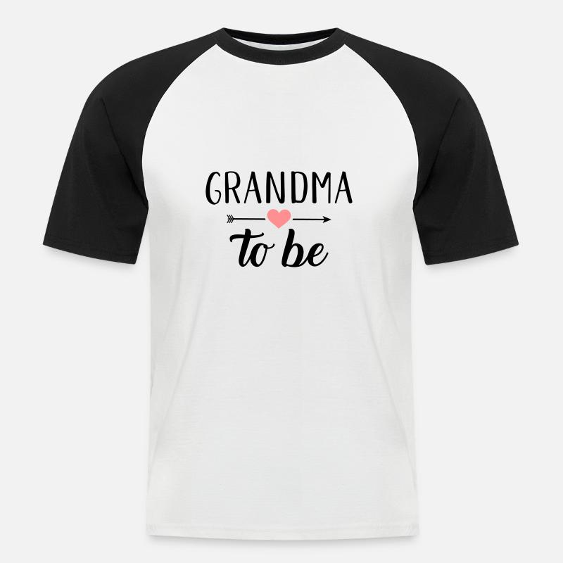 Oma - Männer Baseball-T-Shirt - Weiß/Schwarz