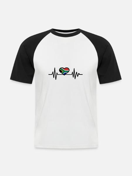 South Africa - Men's Baseball T-Shirt - white/black