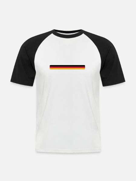 Deutschland - Men's Baseball T-Shirt - white/black