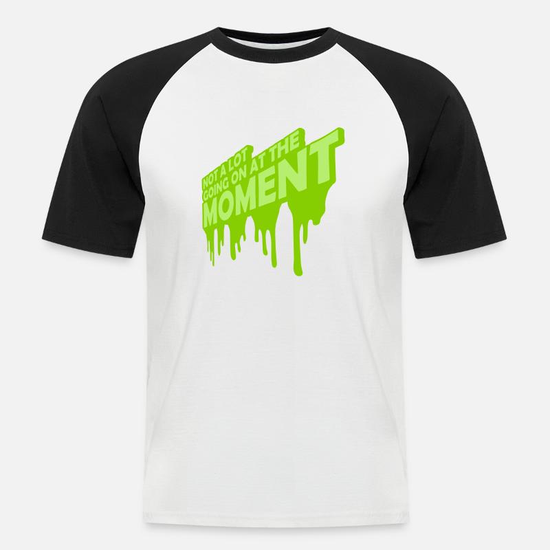Not much going on - Männer Baseball-T-Shirt - Weiß/Schwarz