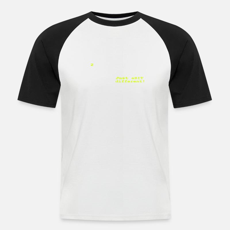just a BIT different (2) - Männer Baseball-T-Shirt - Weiß/Schwarz