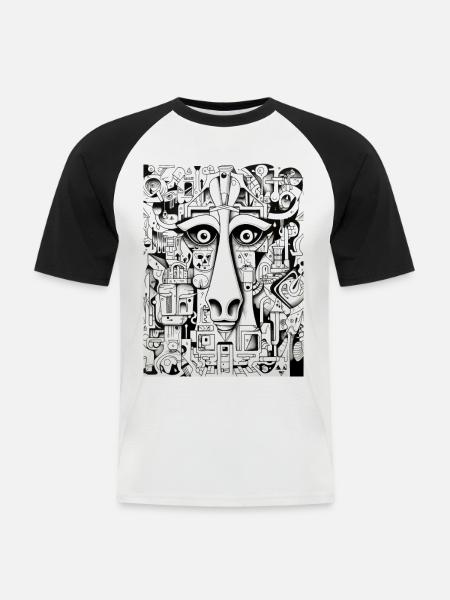 Graffiti Inspirations:Camel - Men's Baseball T-Shirt - white/black