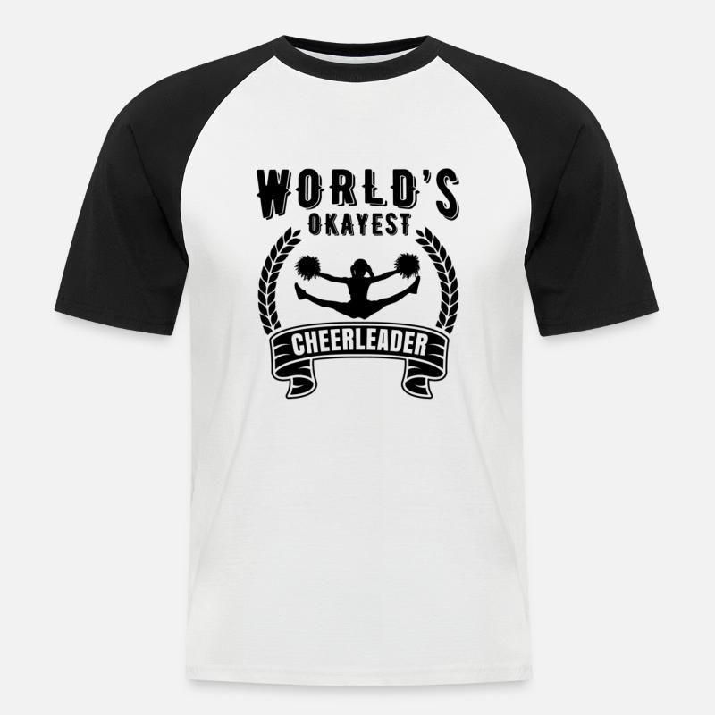 Cheerleading Cheerleader Geschenk - Männer Baseball-T-Shirt - Weiß/Schwarz
