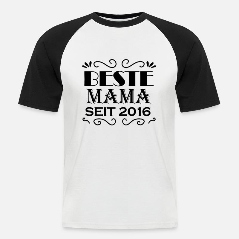 Beste2 2016 - Männer Baseball-T-Shirt - Weiß/Schwarz