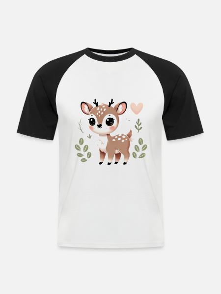 Adorable_D - Men's Baseball T-Shirt - white/black