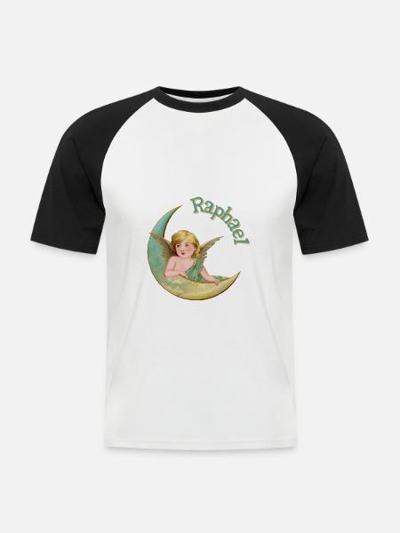 raphael 1 vinatge - Men's Baseball T-Shirt - white/black