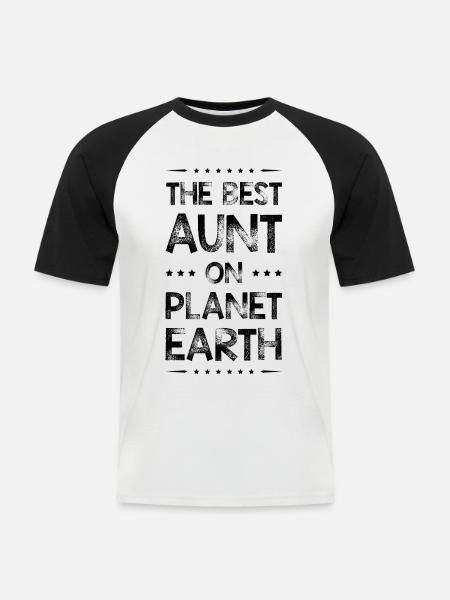 Best Aunt Saying - Men's Baseball T-Shirt - white/black