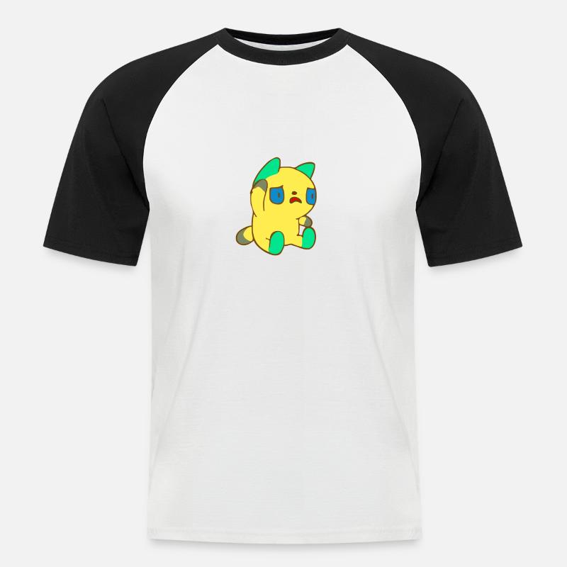 Small but grumpy - Men's Baseball T-Shirt - white/black