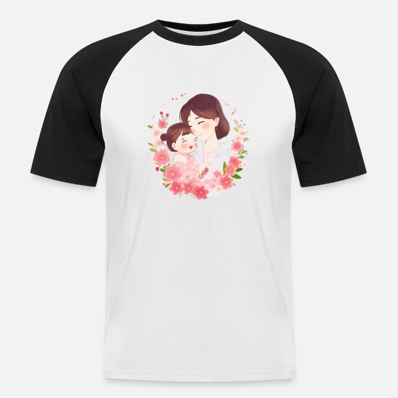 Muttertag - Männer Baseball-T-Shirt - Weiß/Schwarz