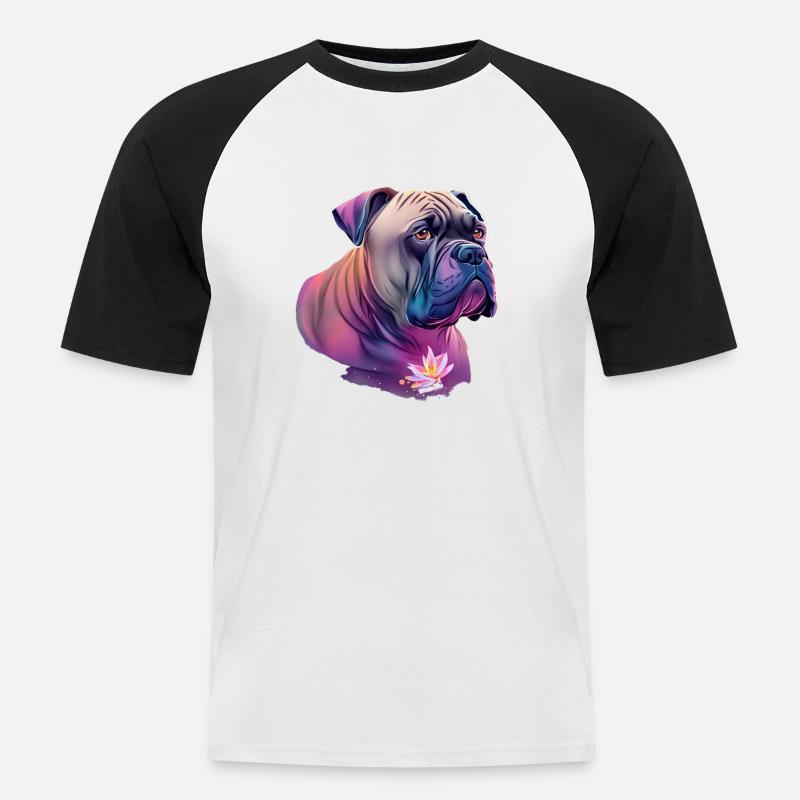 Cane Corso - Männer Baseball-T-Shirt - Weiß/Schwarz