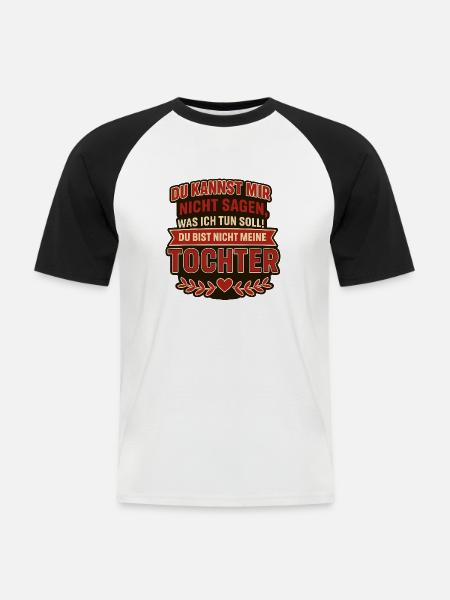 Du kannst mir nichts sagen! - Männer Baseball-T-Shirt - Weiß/Schwarz
