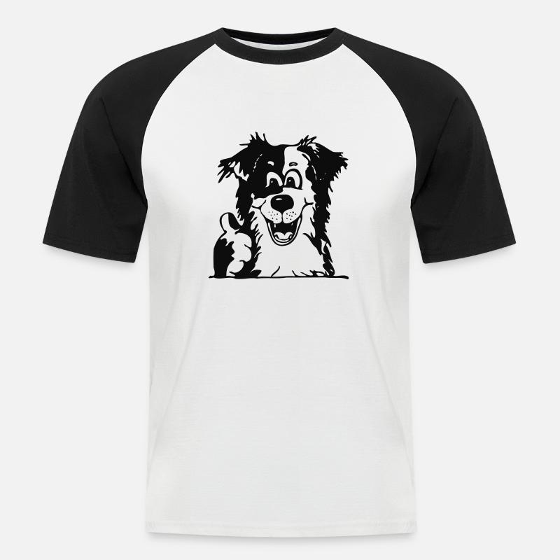 Comic - Alles Aussie! - Männer Baseball-T-Shirt - Weiß/Schwarz