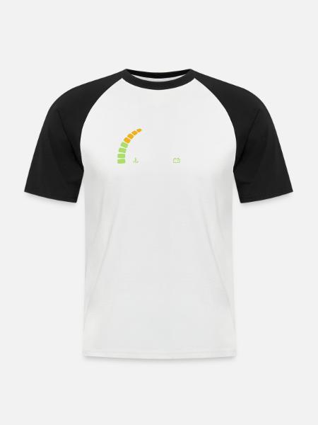 years 25 years anniversary meter - Men's Baseball T-Shirt - white/black