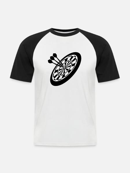 Dart Sport - Men's Baseball T-Shirt - white/black