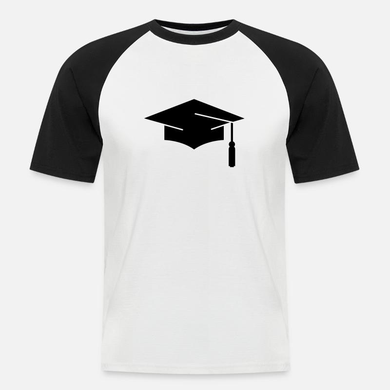 Graduierung - Männer Baseball-T-Shirt - Weiß/Schwarz