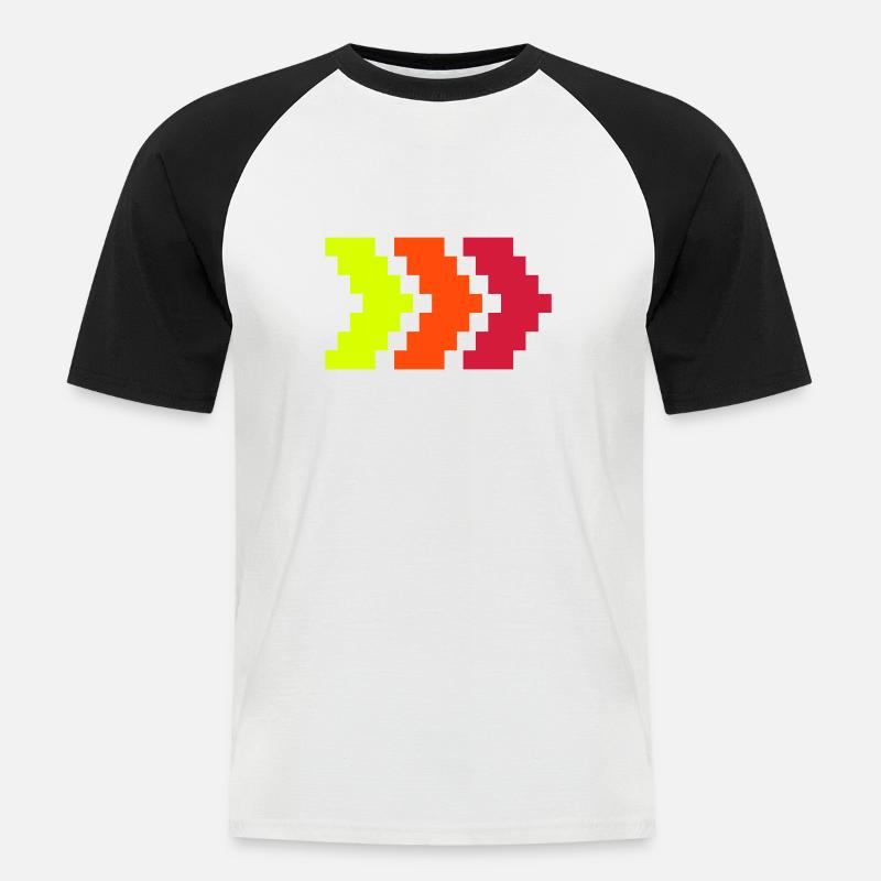 Turbo-Pfeile - Männer Baseball-T-Shirt - Weiß/Schwarz