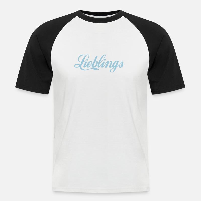 Lieblings Onkel - Männer Baseball-T-Shirt - Weiß/Schwarz