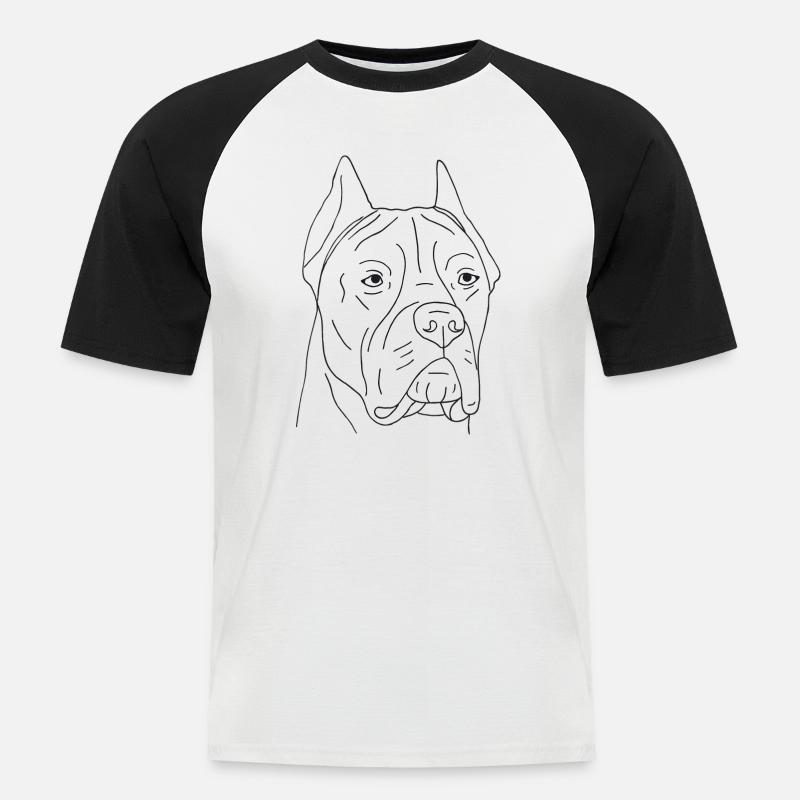 Cane Corso - Männer Baseball-T-Shirt - Weiß/Schwarz