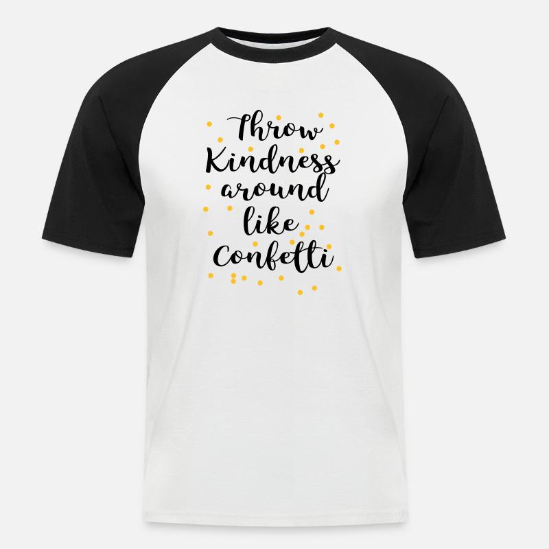 Freundlich - Männer Baseball-T-Shirt - Weiß/Schwarz