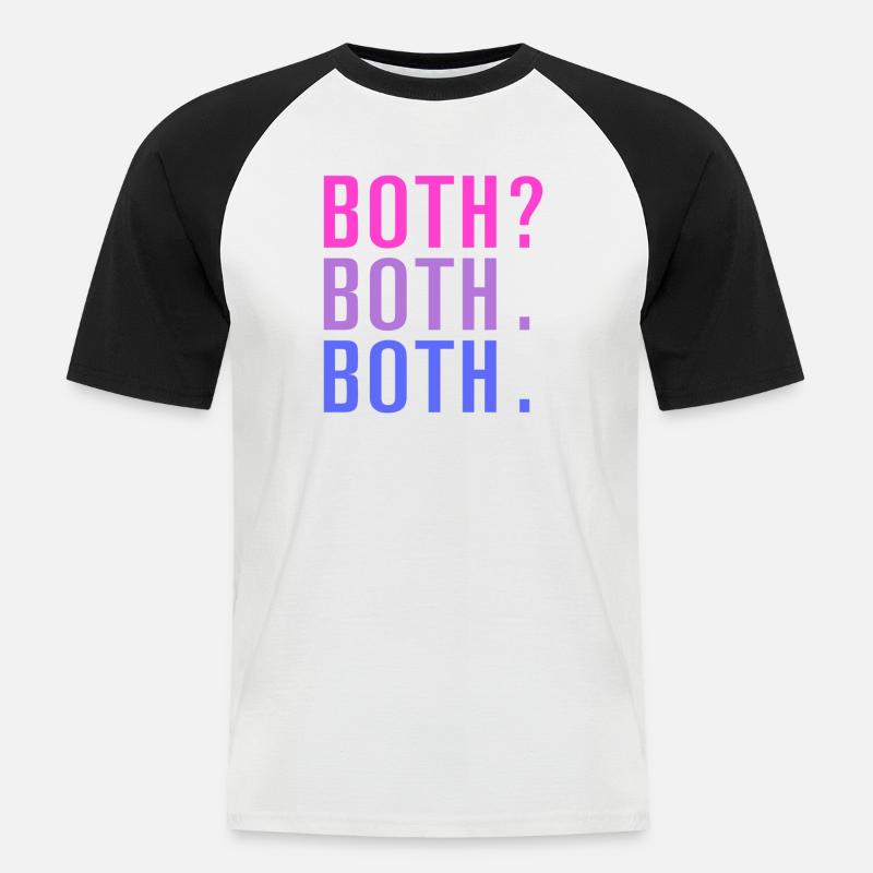 Both Is Good Pride - Men's Baseball T-Shirt - white/black