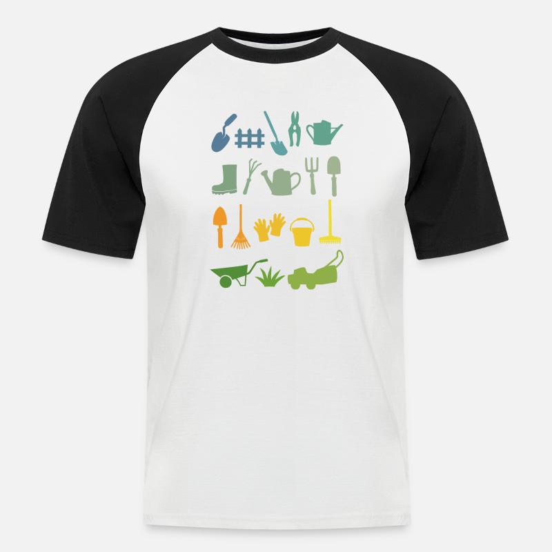Garten Gärtner Gärtnerin - Männer Baseball-T-Shirt - Weiß/Schwarz