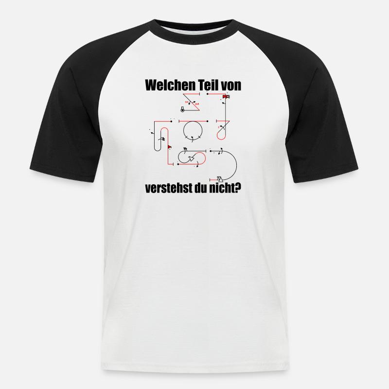 Aresti Symbole Kunstflug Programm Modellpilot - Männer Baseball-T-Shirt - Weiß/Schwarz
