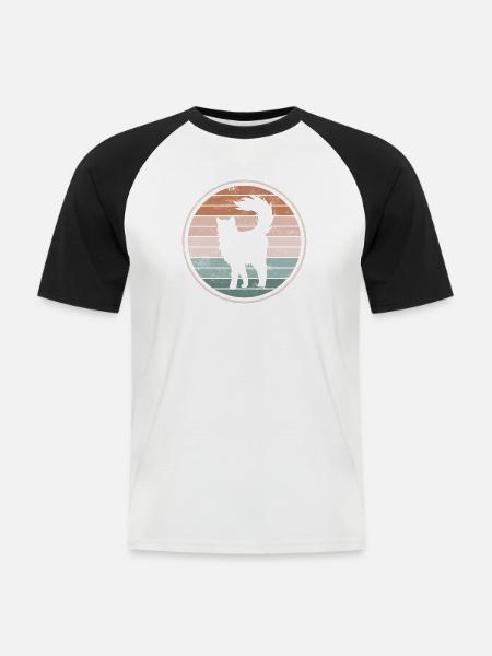 Chats Chats - T-shirt baseball manches courtes Homme - blanc/noir