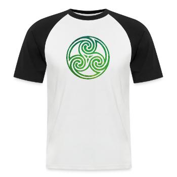 Celtic Knot - Men's Baseball T-Shirt - white/black - Front - Nik (191cm)