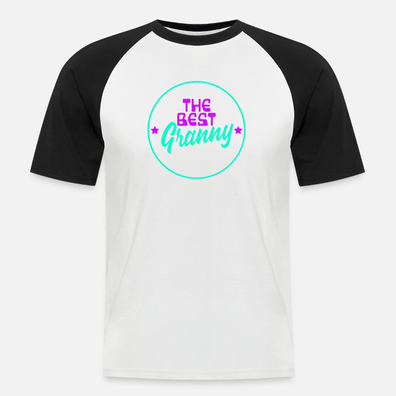 Cool Statement Beste Oma Enkelkind Großmutter - Männer Baseball-T-Shirt - Weiß/Schwarz