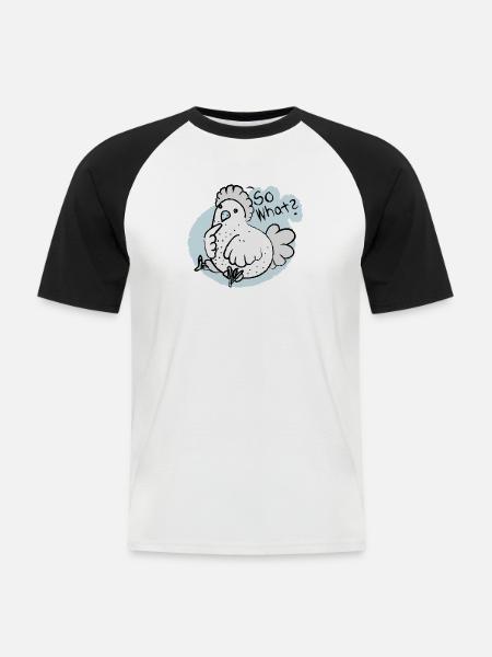 so what ? - Männer Baseball-T-Shirt - Weiß/Schwarz