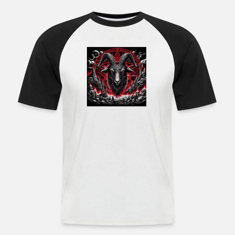 Billy goat - Men's Baseball T-Shirt - white/black