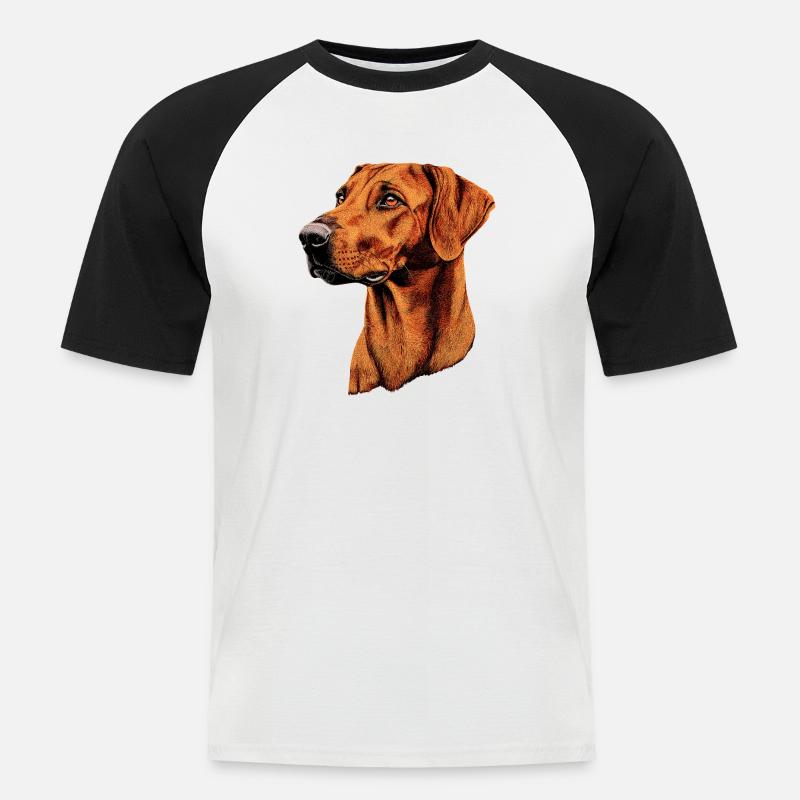 Rhodesian Ridgeback Jagdhund Hunde Stolz Ridgeback - Männer Baseball-T-Shirt - Weiß/Schwarz