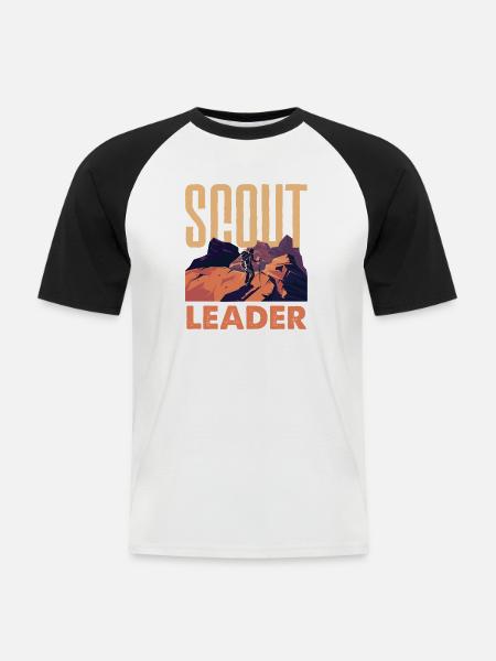 Pfadfinderleiter Scouting Troop Leader Hobby - Männer Baseball-T-Shirt - Weiß/Schwarz
