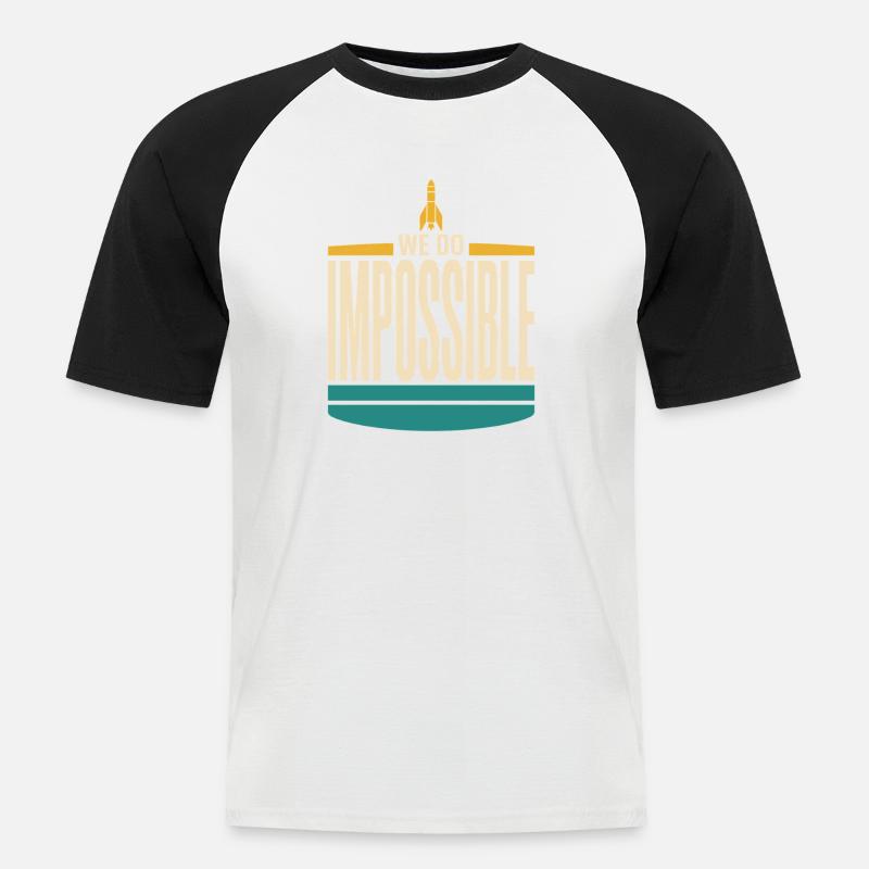 Rocket Science Rocket Scientist Aerospace - Men's Baseball T-Shirt - white/black