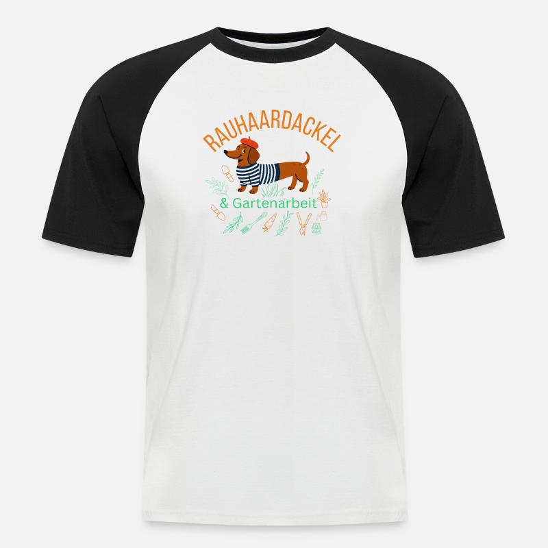 Gipfeli Tester aus Leidenschaft - Schweizer Frühst - Männer Baseball-T-Shirt - Weiß/Schwarz