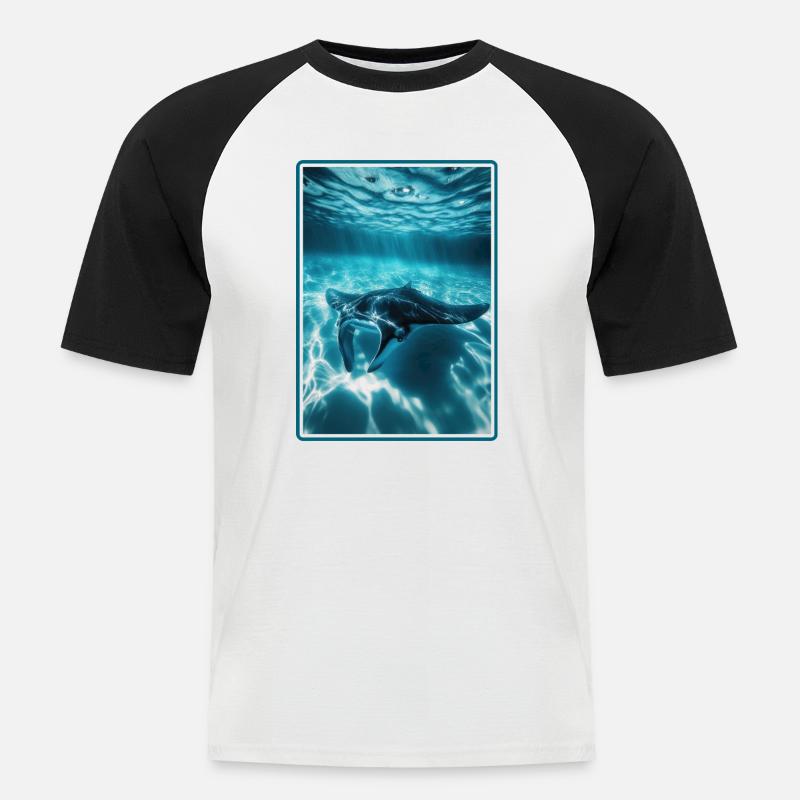 Rays Manta Rays - Men's Baseball T-Shirt - white/black