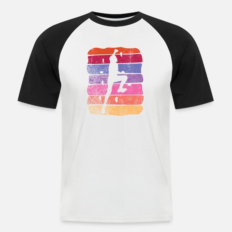 Boulderer Boulder Bouldering - Men's Baseball T-Shirt - white/black