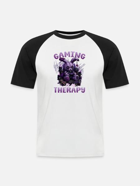 Pastel Goth Soft Goth Gaming Gamer - Männer Baseball-T-Shirt - Weiß/Schwarz