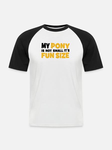 Pony - Männer Baseball-T-Shirt - Weiß/Schwarz