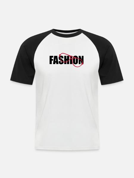 Fashion - Men's Baseball T-Shirt - white/black